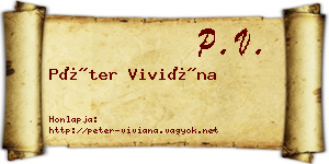 Péter Viviána névjegykártya